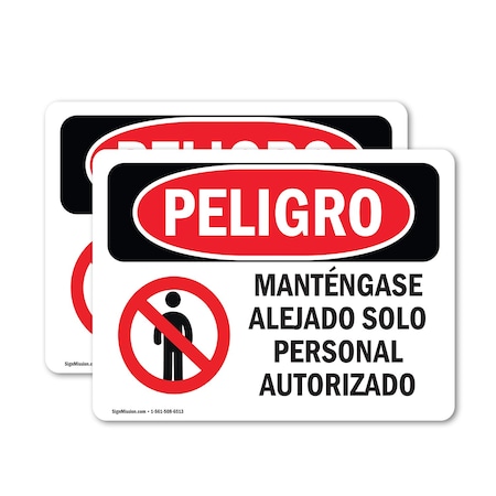 Signmission 3.5 in Height, 5 in Width, Vinyl Decal, Rectangle, Spanish OS-2PACK-DS-D-35-LS-1400